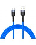 Кабел Tellur - TLL155344, USB-A/USB-C, 1.2 m, син - 1t